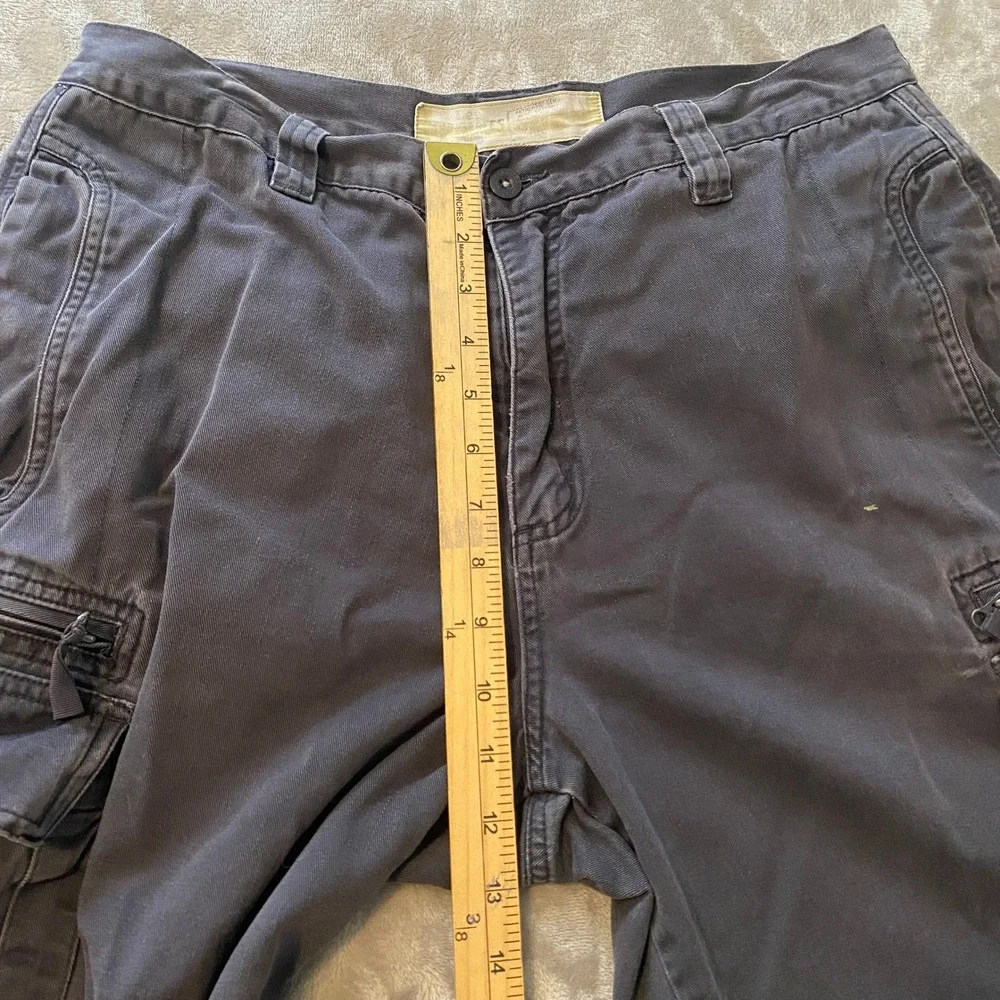 Vintage Lee Dungarees‎ Can't Bust Em Cargo Shorts Sz 32 Dark Gray Relaxed Skater